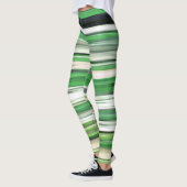 Abstrakt 2: Grüne Unschärfe Leggings (Links)
