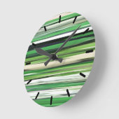 Abstrakt 2: Grüne Unschärfe Runde Wanduhr (Winkel)