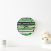 Abstrakt 2: Grüne Unschärfe Runde Wanduhr (Zuhause)
