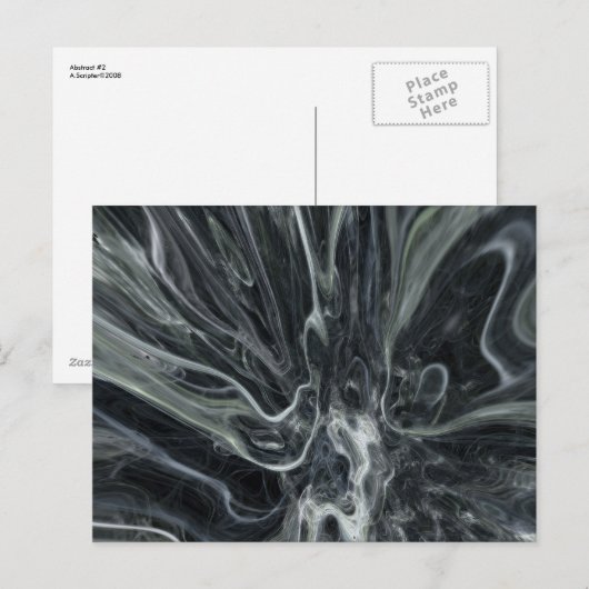 Abstrakt 2 postkarte (Vorne/Hinten)