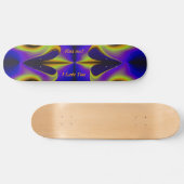 Abstrakt 2 Regenbogenherz Skateboard (Horizontal)