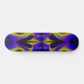 Abstrakt 2 Regenbogenherz Skateboard (Horizontal)