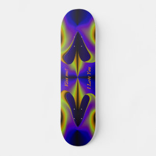 Abstrakt 2 Regenbogenherz Skateboard