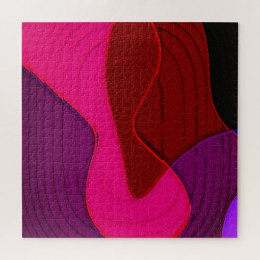 Abstrakt 328 - Lila Rotes Rosa Puzzle (Horizontal)