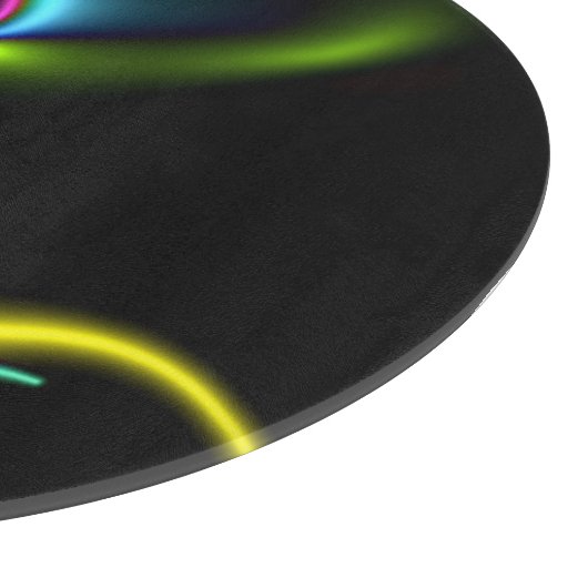 Abstrakt 334 Helle, strahlenförmige Formen auf sch Schneidebrett (Ecke)