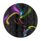 Abstrakt 334 Helle, strahlenförmige Formen auf sch Schneidebrett (Vorderseite)