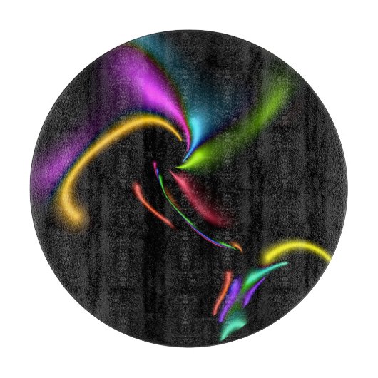 Abstrakt 334 Helle, strahlenförmige Formen auf sch Schneidebrett (Vorderseite)