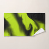 Abstrakt 3 in Schwarz und Kalkgrün Badhandtuch Set (Handtuch)
