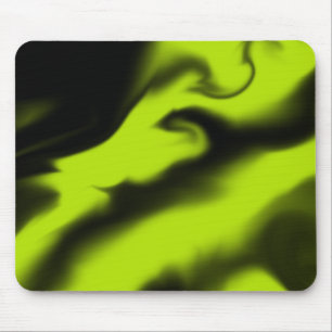 Abstrakt 3 in Schwarz und Kalkgrün Mousepad