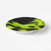 Abstrakt 3 in Schwarz und Kalkgrün Pappteller (Gewinkelt)