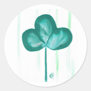 Abstrakt 3 leaf Clover Kleeblatt Stickers