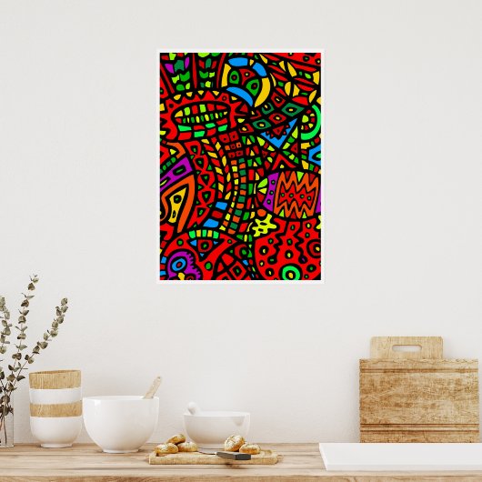 Abstrakt #411 poster (Küche)