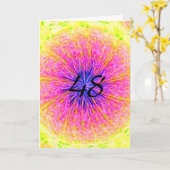 Abstrakt 48. Geburtstag Karte (Gelbe Blume)