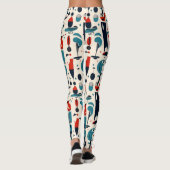 Abstrakt 50er Golf Pattern Leggings (Rückseite)