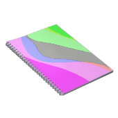 Abstrakt 703 - Retro Groovy Pink und Green Notizblock (Rechte Seite)