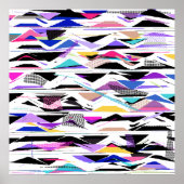 Abstrakt 80er Vibrant Vector Vibes Poster (Vorne)