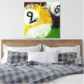 Abstrakt 8 und 9 Ball Leinwanddruck (Insitu (Schlafzimmer))
