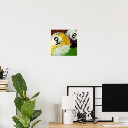 Abstrakt 8 und 9 Ball Poster (Heimbüro)