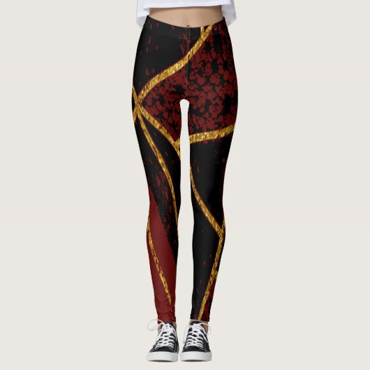 Abstrakt #940 leggings (Vorderseite)