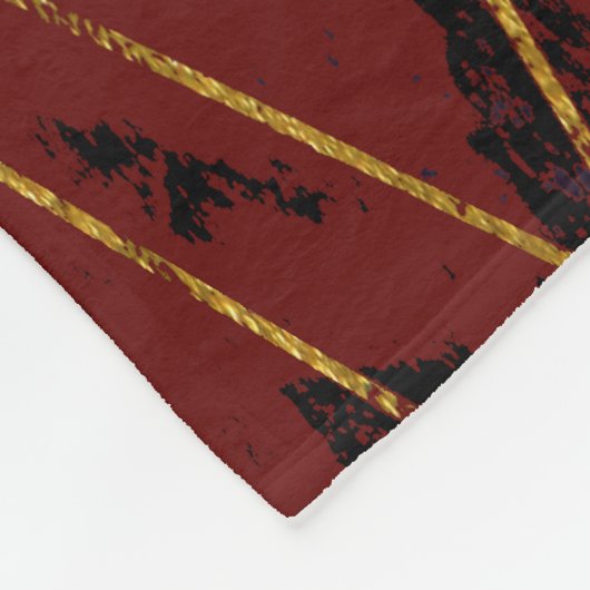 Abstrakt #940 Rot Fleecedecke (Ecke)