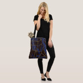Abstrakt #941 Blau Tasche (Am Model)