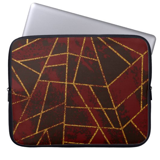 Abstrakt #943 Dark Red Laptopschutzhülle (Vorderseite)