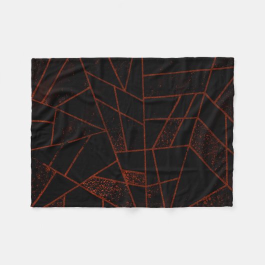 Abstrakt #948 Red Fleecedecke (Vorderseite (Horizontal))