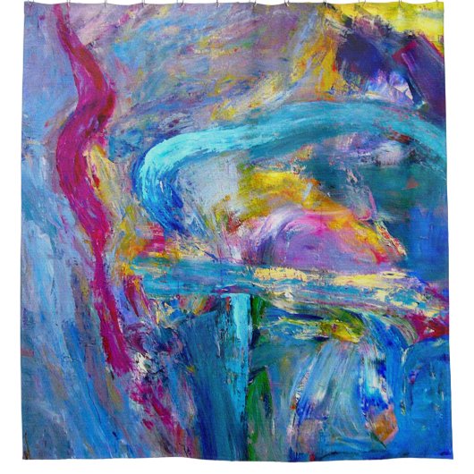 Abstrakt 97 Expressionist Duschvorhang (Vorderseite)