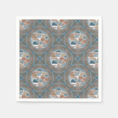 Abstrakt Accent Dot Mandala Diamond Tile Decoupage Serviette (Vorderseite)
