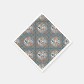 Abstrakt Accent Dot Mandala Diamond Tile Decoupage Serviette (Ecke)