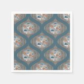 Abstrakt Accent Dot Mandala Retro Ogee Decoupage Serviette (Vorderseite)