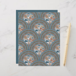Abstrakt Accent Mandala Art Deco Scallop