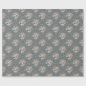 Abstrakt Accent Mandala Art Deco Scallop Geschenkpapier (Flach)