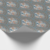 Abstrakt Accent Mandala Art Deco Scallop Geschenkpapier (Ecke)