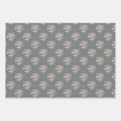 Abstrakt Accent Mandala Art Deco Scallop Geschenkpapier Set (Vorderseite 3)
