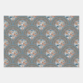 Abstrakt Accent Mandala Art Deco Scallop Geschenkpapier Set (Vorderseite)
