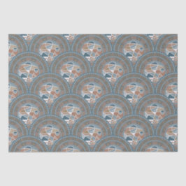 Abstrakt Accent Mandala Art Deco Scallop Seidenpapier