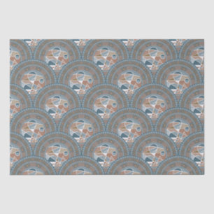 Abstrakt Accent Mandala Art Deco Scallop Seidenpapier