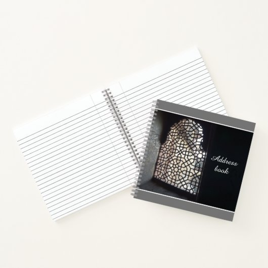 Abstrakt Address Dark Spiral Notebook Notizblock (Innenseite)