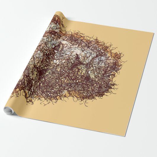Abstrakt africa Lion Geschenkpapier (Ungerollt)