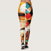Abstrakt African Art Masai Geometric Leggings (Rückseite)