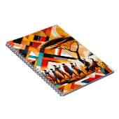 Abstrakt African Art Masai Geometric Notizblock (Rechte Seite)