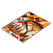 Abstrakt African Art Masai Geometric Notizblock (Linke Seite)