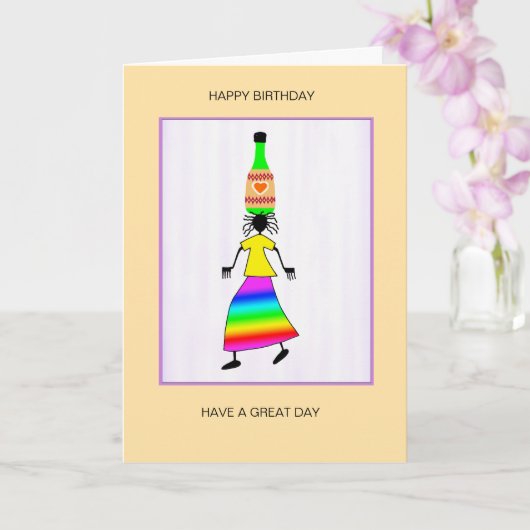 Abstrakt, afrikanische Kunst Niedlich und elegant  Karte (Orchidee)