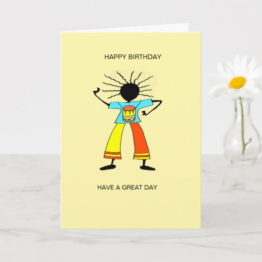 Abstrakt, afrikanischer Kunstmeister Drummer Gebur Karte (Kleine Pflanze)