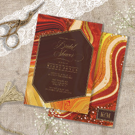 Abstrakt Agate Brautparty Hot Orange ID827