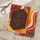 Abstrakt Agate Brautparty Hot Orange ID827