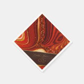 Abstrakt Agate Brautparty Hot Orange ID827 Serviette (Ecke)