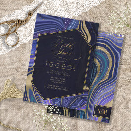 Abstrakt Agate Brautparty Mitternacht ID827