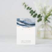 Abstrakt Agate Gold Navy Stuhlvorführung  Visitenkarte (Stehend Vorderseite)